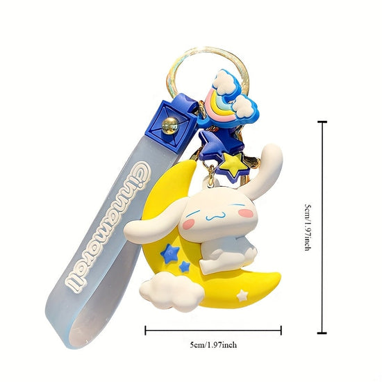 Genuine Sanrio Hello Kitty Resin Anime Doll Moon Keychain - Keychain & Keychain for Car Keys, Gifts for Bag Decorations, Daily Use, Collectibles, Fashion Accessories [] SS69