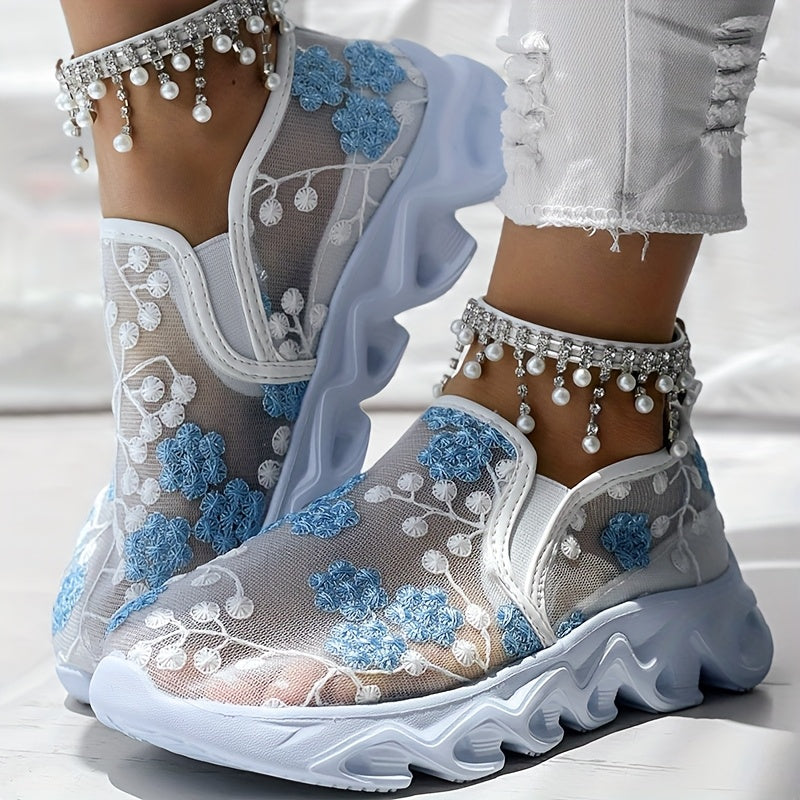 Mesh Elastic Strap Casual Sports Shoes - Without Foot Chain SS69