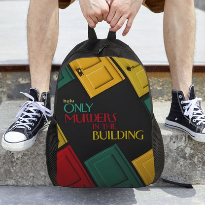 1pc Only Murders in the Building Bookbag - Retro Washable Lightweight Daypack with Vibrant Colorful Design, Durable Zipper Closure & Multiple Compartments for School, Work, Travel - Perfect Gift for High School Students, Back SS69