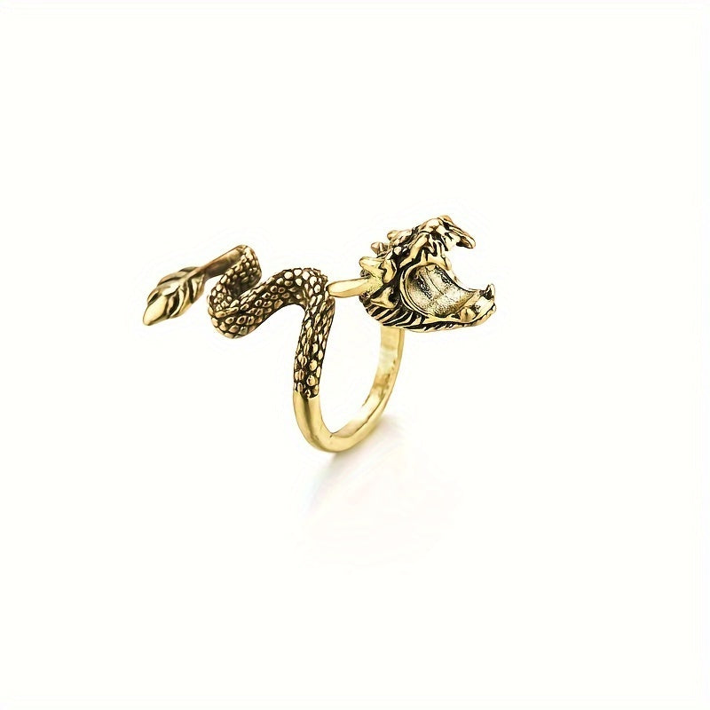 1 Stylish Dragon Design Cigarette Holder Ring - High Quality Metal, Unique Dragon Grip, Accessories for Smoking Lovers to Enhance Smoking - SS69