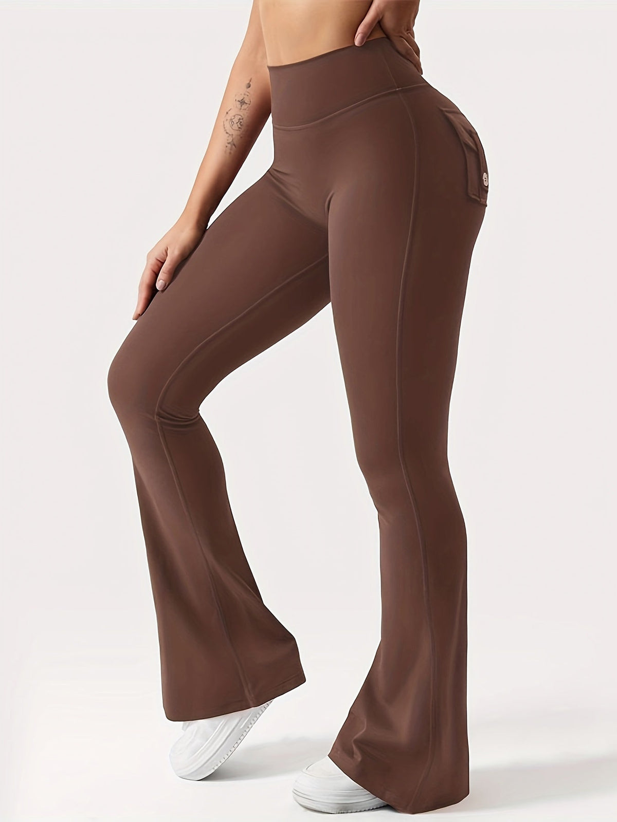 [New Loudspeaker Yoga Pants] High Waist Women's Casual Loudspeaker Yoga Pants | Training Loudspeaker Pants Sportswear | Belt Pocket Work Clothes SS69