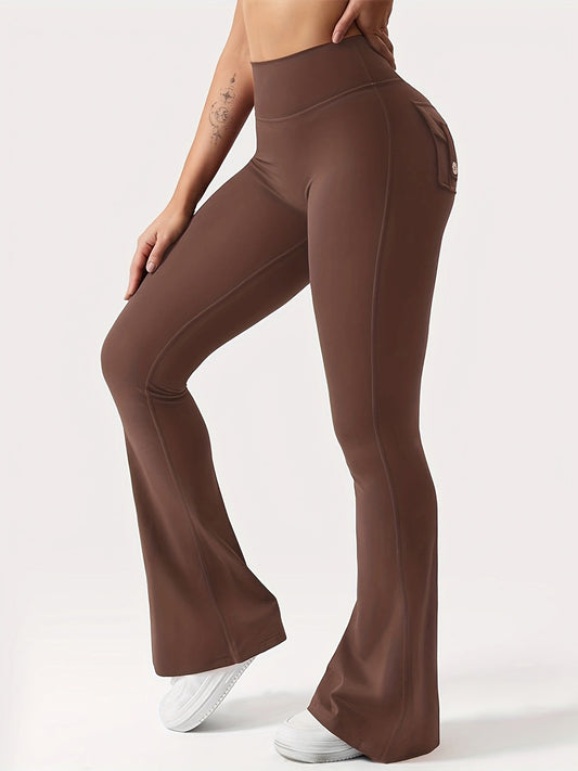 [New Loudspeaker Yoga Pants] High Waist Women's Casual Loudspeaker Yoga Pants | Training Loudspeaker Pants Sportswear | Belt Pocket Work Clothes SS69