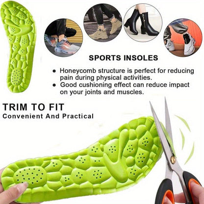 [8 Pieces Foam Cushioning Insoles] 8 Pieces of Foam Insoles, Unisex Cushioning Insoles, Work Insoles, Sports Anti - sweat Insoles, 4 Pairs of Unisex Insoles, Sizes 6 To 12, Super Soft and Comfortable Insoles, Soft Foot Protecti - SS69