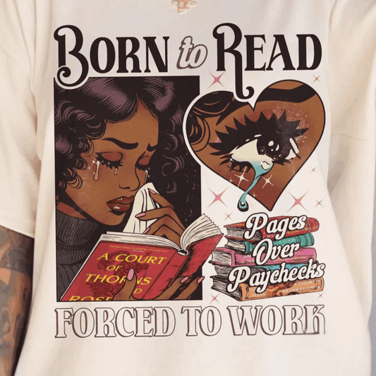 Born To Read Bookish T-Shirt Black Girl Reader Shirt,Bookish Gift for Her, Dark Romance, Smut Shirt Gift Booktok Sjm Book Shirt Idea For Book Lover, Family, Friends SS69 18.69 Sand / XXL