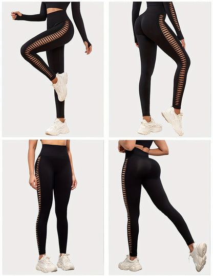 Seamless Lady Tie-Dye Yoga Pants, Side Hollow Butt Lift Workout Fitness Tights, Jogging Sports Leggings, Gym Clothing - SS69