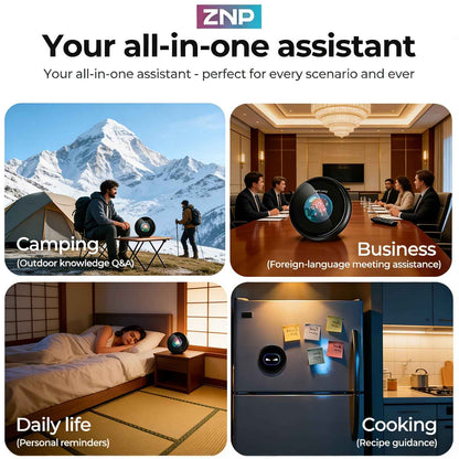 ZNP Z01 Saymi Intelligent Translation Machine Supports 60 Languages, Accurate Translation, Foreign Language Learning, AI Assistant, Battery Life Of 24 Days, Large Capacity+Phone Holder