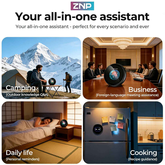 ZNP Z01 Saymi Intelligent Translation Machine Supports 60 Languages, Accurate Translation, Foreign Language Learning, AI Assistant, Battery Life Of 24 Days, Large Capacity+Phone Holder
