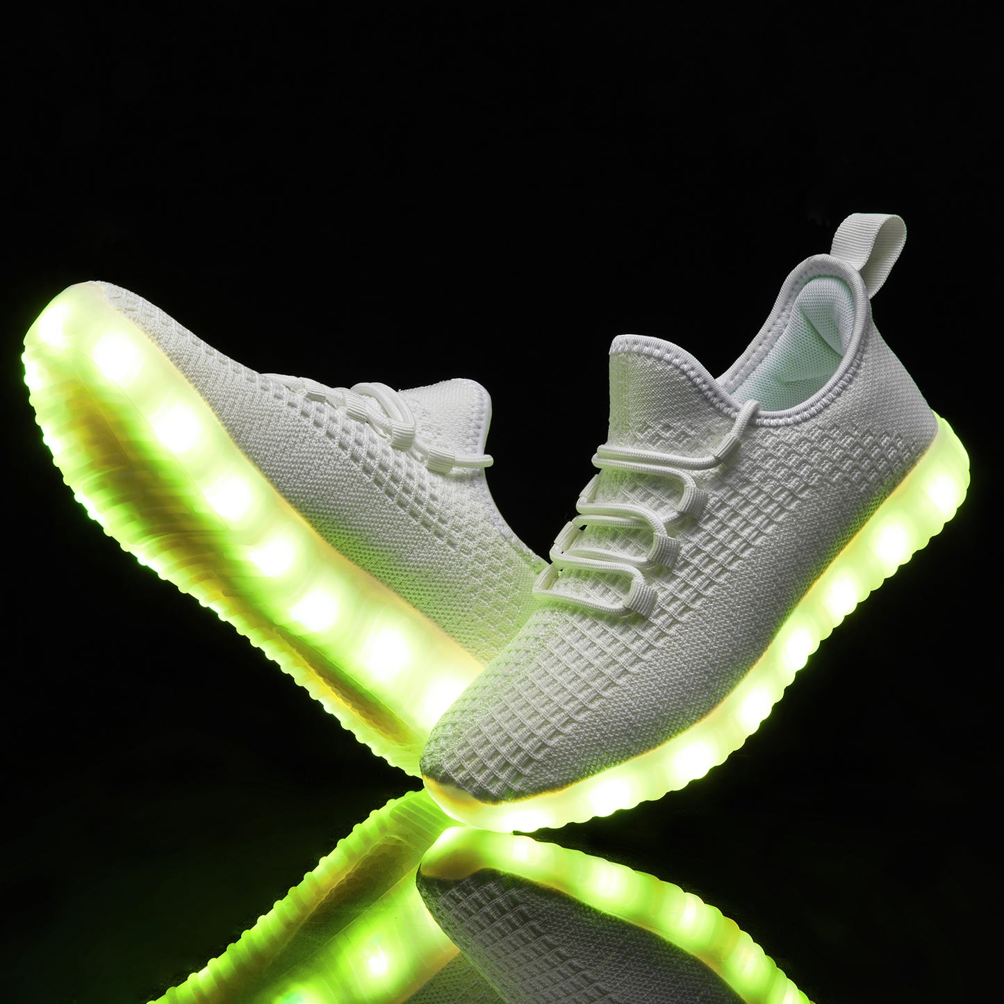 ALCUBIEREE Women'S Neon Glow-in-the-Dark Sneakers with USB Rechargeable Battery & LED Lights - Low-Top Breathable Sneakers with Lace-Up Closure, Festival Footwear, Trendy Footwear, Comfortable Fit, Lightweight Footwear, Fashi