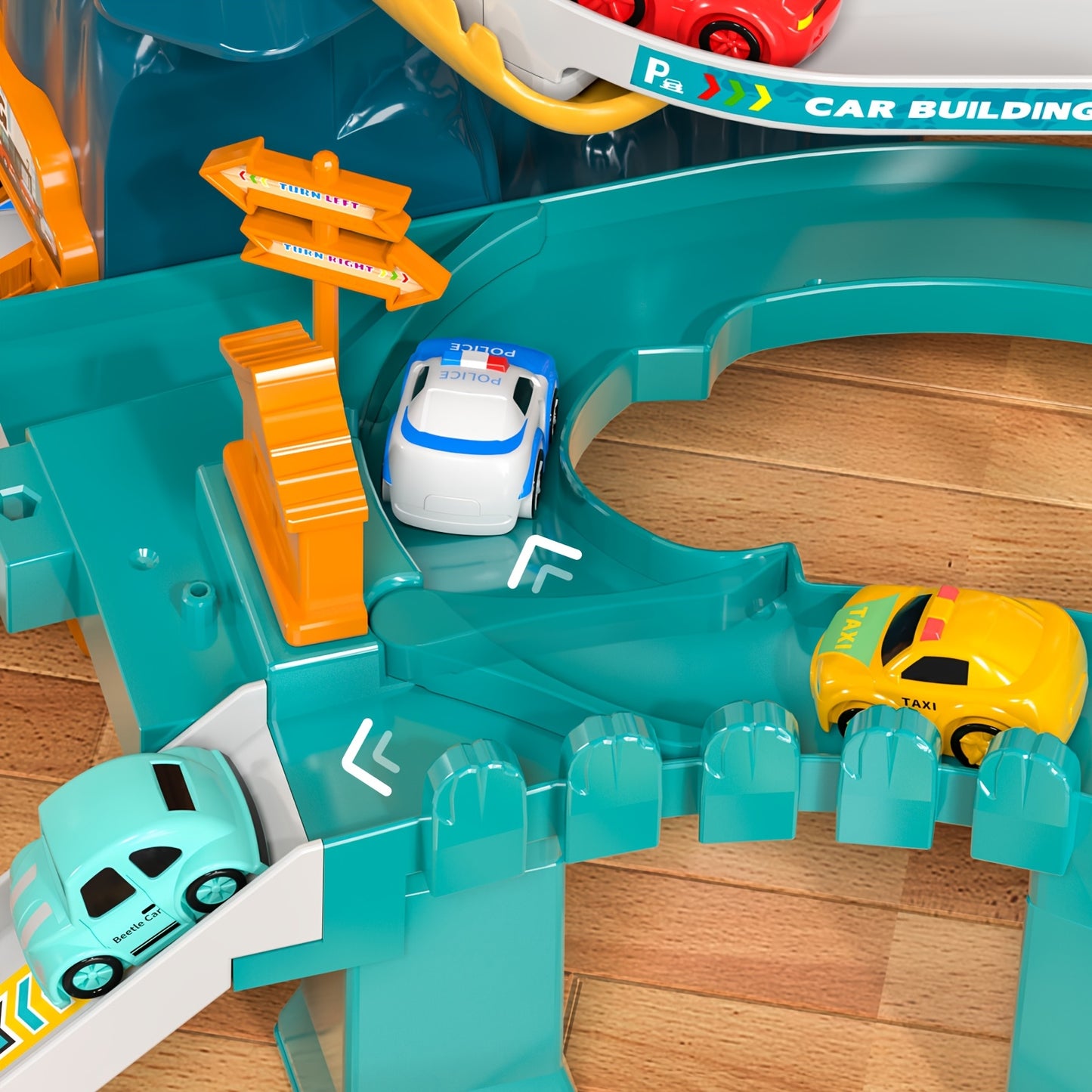 Dinosaur-Themed Racing Track Designed for Toddlers, Featuring a Toy Car Ramp And a Playset That Includes 10 Cars, Suitable for Children Aged 3 to 8 Years.