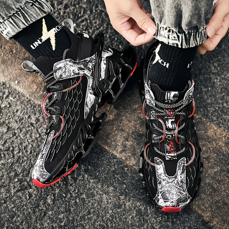 Men's Breathable Running Footwear with Ankle Support, Non-Slip Sturdy Design, Fashionable Athletic Sneakers in Green & Brown, Comfortable for Outdoor Activities, Cushioned for Enhanced Performance SS69