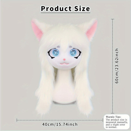 Animal Head Cat Fursuit Cut Mask Halloween Masquerade Cosplay Costume Props SS69