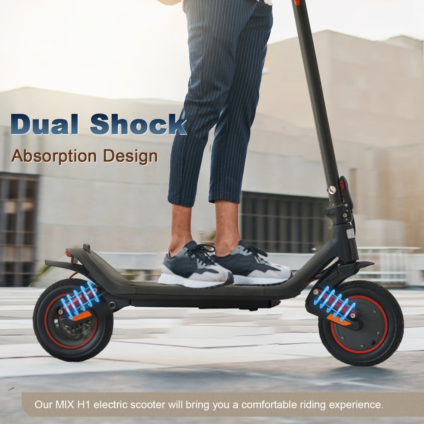 [Foldable|Electric] 500W Max Power Foldable Electric Scooter, Max 19 MPH & 20 Miles, 10'' Solid Tire, For Youngsters, College Student Scooter Enthusiasts SS69