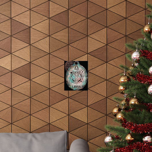 Libra Zodiac Matte Poster — Vintage Scales Astrology Wall Art