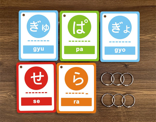 Japanese Hiragana Cards, Katakana, Kanji, Vocabulary, Flashcards for Japanese Language Beginners, Hiragana Portable Memory and Reading Cards for Self-Taught Japanese Beginners with Zero-base SS69
