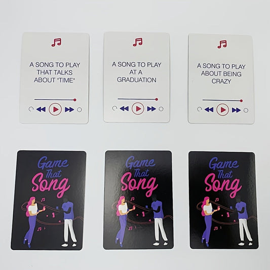 Music Memory Party Card Game - Fun Song Guessing Game for Teens and Adults, Paper Cards, for Ages 14+ - Engaging Group Activity for Music Enthusiasts SS69