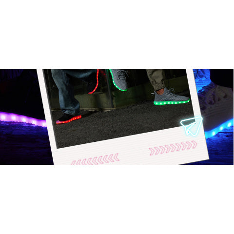 ALCUBIEREE Women'S Neon Glow-in-the-Dark Sneakers with USB Rechargeable Battery & LED Lights - Low-Top Breathable Sneakers with Lace-Up Closure, Festival Footwear, Trendy Footwear, Comfortable Fit, Lightweight Footwear, Fashi