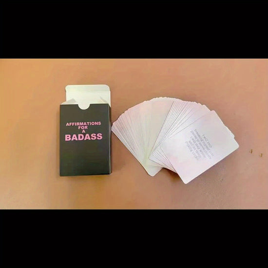 Badass Affirmations Cards, Daily Motivational & Inspirational Paper Cards for Women, Empowering Birthday Gifts, Humorous Small Size, Self-Confidence Boosters SS69