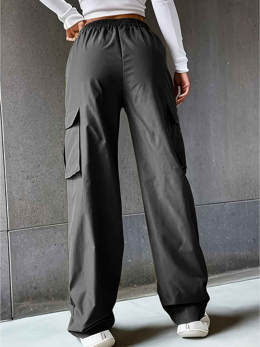 5-Pack Women'S Cargo Pants with Multiple Pockets - Elastic Waist Casual Outdoor Pants, Solid Color All-Season Trousers for Hiking, Travel & Daily Wear (Black, Pink, Grey, Olive Green), Cargo Pants Women, Hiking Pants Women, W