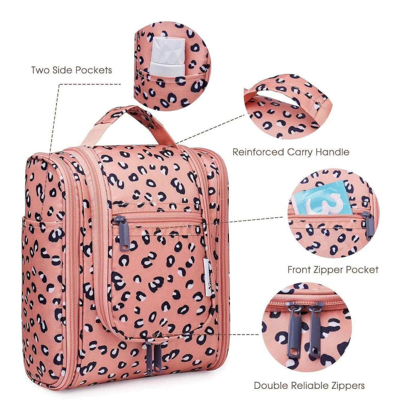 Travel Bag for Toiletries Cosmetic Bags for Women Hanging Toiletry Bag Multi-compartment Makeup Bag Organizer Bag for Essentials Accessories Makeup Bag for Cruise Essential Items Christmas Gift