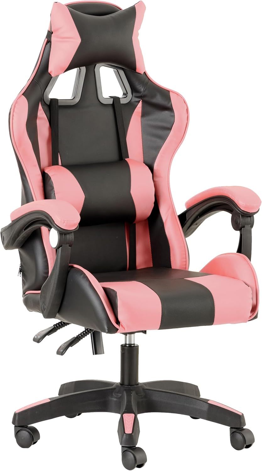 Baroni Home Gaming Chair, Ergonomic Office Chair with Adjustable Backrest, Headrest And Lumbar Support SS69