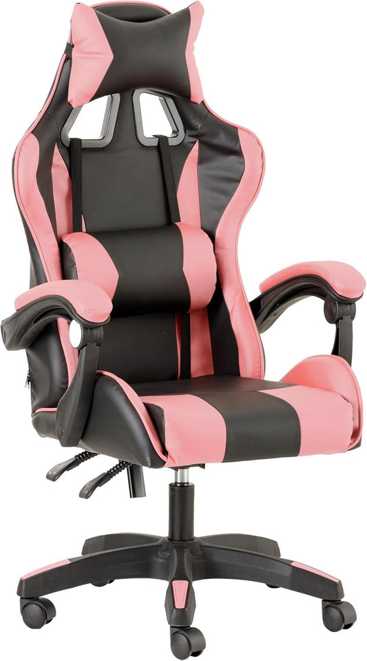 Baroni Home Gaming Chair, Ergonomic Office Chair with Adjustable Backrest, Headrest And Lumbar Support SS69