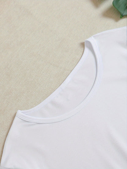 Blackpink Graphic Women's T-Shirt - Casual Short Sleeve Round Neck, Stretchy Polyester Blend, Embossed Floral & Letter Design, Perfect for Spring/Summer/Fall SS69