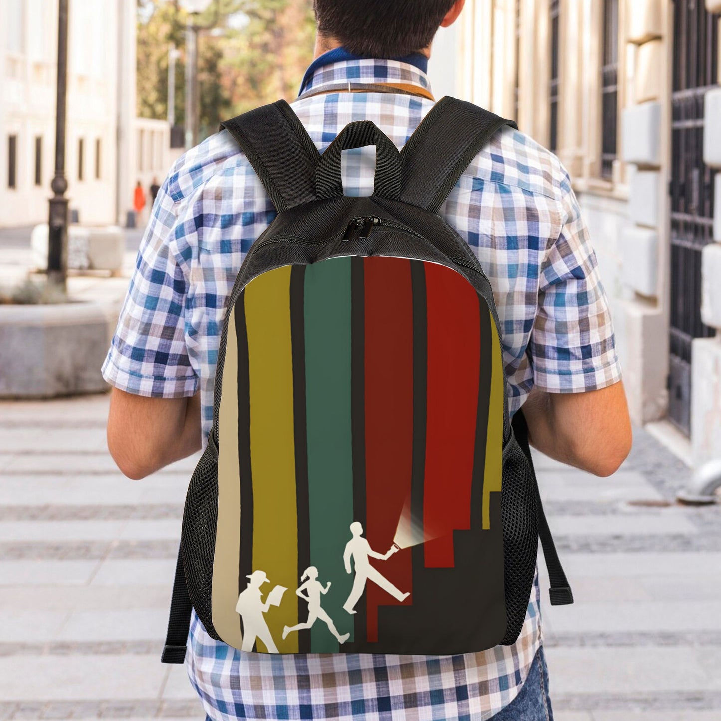 Only Murders in the Building TV Show Themed Backpack - Large Capacity School Bookbag with Iconic Characters (Charles, Jan, Oliver) Print, Lightweight Zipper Closure for, Fans, Casual Travel & Daily Use - Ideal Gift, for Teena SS69