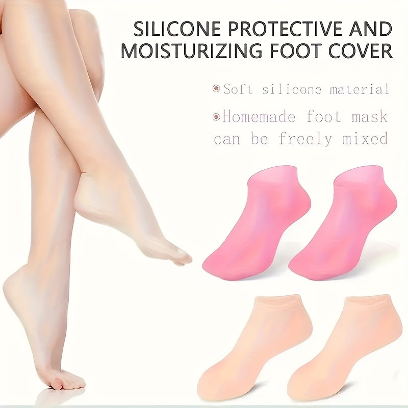[A Pair Silicone Socks] Silicone Moisturizing Socks | A Pair for Dry, Cracked Heels And Rough Skin, Suitable for Both Men And Women | Great Gift for Mother's Day, Christmas, Or Ramadan SS69