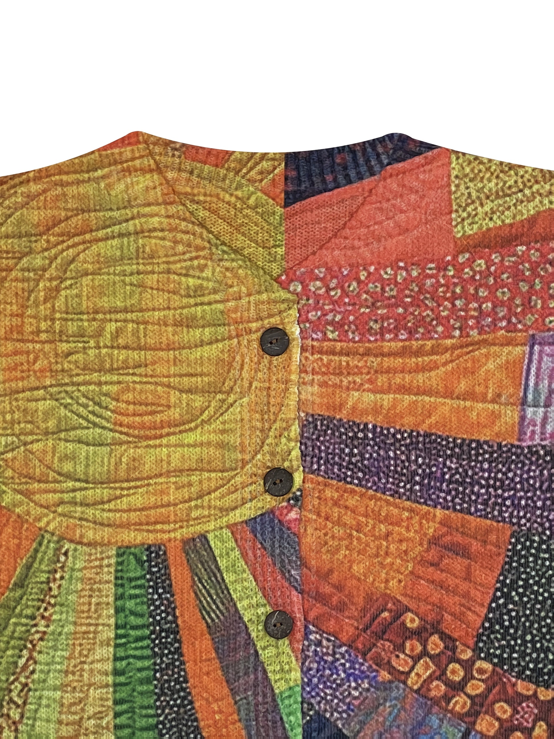 Vibrant Rainbow Print Open Cardigan - 3D Full-Sleeve Polyester Knit with Round Neck & Button Closure, Hand Wash or Dry Clean, All-Season Young Style, Casual Wear Cardigan | Youthful Style Cardigan | Microelastic Fabric, Light SS69