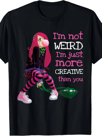 Chic Anime Girl Graphic Tee - 100% Cotton, Casual Short Sleeve Crew Neck T-Shirt for Men & Women SS69