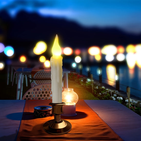 [Magic Wand Floating Candles] 12 Floating Candle Lights | Non Battery Magic Wand LED Remote Control Electronic Candles for Halloween, Christmas, Party, Wedding, Home, Desktop Decoration SS69