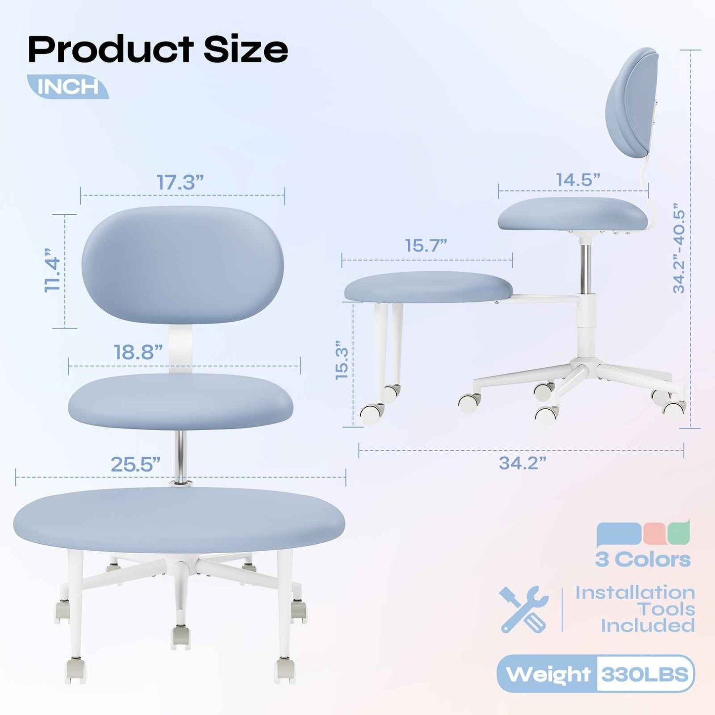 Ergonomic Cross Legged Office Chair | 360° Swivel, Adjustable Height, Lumbar Support, Velvet and PU Leather Black, Stainless Steel Frame, Memory Foam, Perfect Christmas Gift for Fidgety Sitters and Yoga Lover.