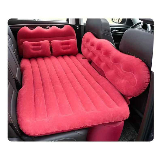 High-Value Comfortable Inflatable Car Bed, Car Accessories, Soft And Skin-Friendly Flocking Folding Design, Suitable for Camping Beach Trips, Outdoor Picnics, Road Trips, Pool Air Beds, Party Air Beds