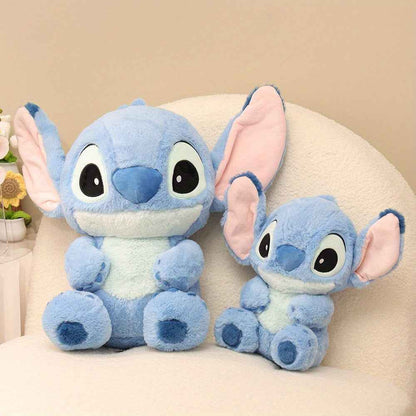 Miniso Disney Stitch Sitting Doll Plush Doll Disney Basic Series Medium Sitting Doll Kawaii Home Bedroom Sofa Accessories Collectible Dolls Gift Ornament Party Favors