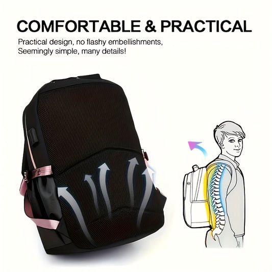 Sanrio for Kuromi Backpack - Black & Purple, with Multiple Compartments, Adjustable Straps, Lightweight, Casual Style, Ideal for Travel, Hiking, Sports, And University Use, Casual Backpack | Playful Design | Durable Oxford Fa