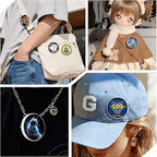 2026 New Electronic Badge with Display, Dynamic Touch, High Frame Rate, 600mAh Battery Life, 6.0 Bluetooth, USB Magnetic Charging, Anime Brooch & Digital Badge Compatible with Anime Fans to Wear On Occasions, Cosplay And Conc