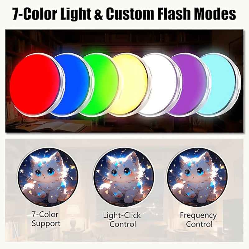 2026 New Electronic Badge with Display, Dynamic Touch, High Frame Rate, 600mAh Battery Life, 6.0 Bluetooth, USB Magnetic Charging, Anime Brooch & Digital Badge Compatible with Anime Fans to Wear On Occasions, Cosplay And Conc
