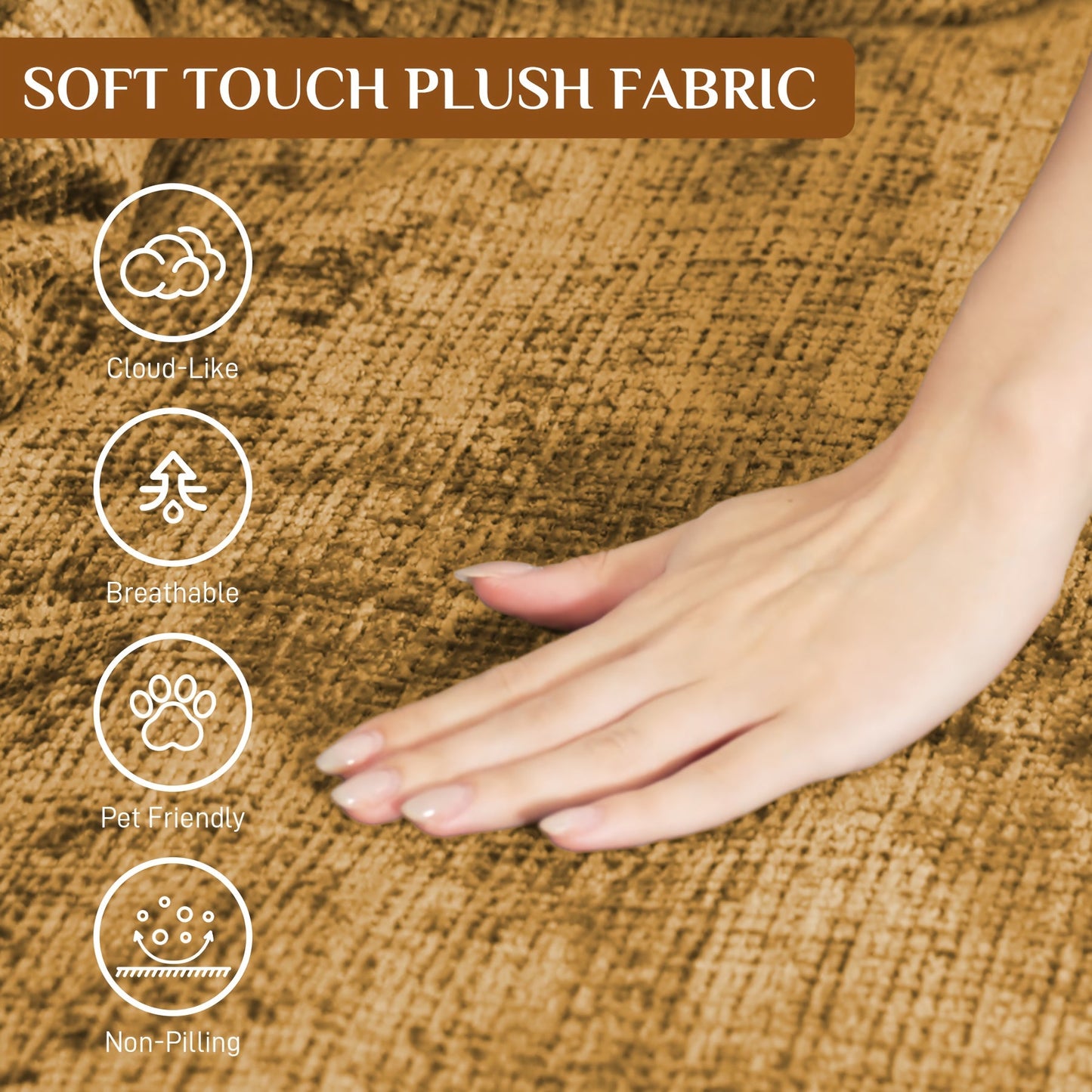 81.1" W Oversized Round Chaise Lounge, Fluffy Lazy Bean Bag Sofa With 14 Pillows, Comfy Chenille Upholstered Barrel Sleeper Bed, Modern Deep Seat Cloud Couch For Living Room Apartment SS69