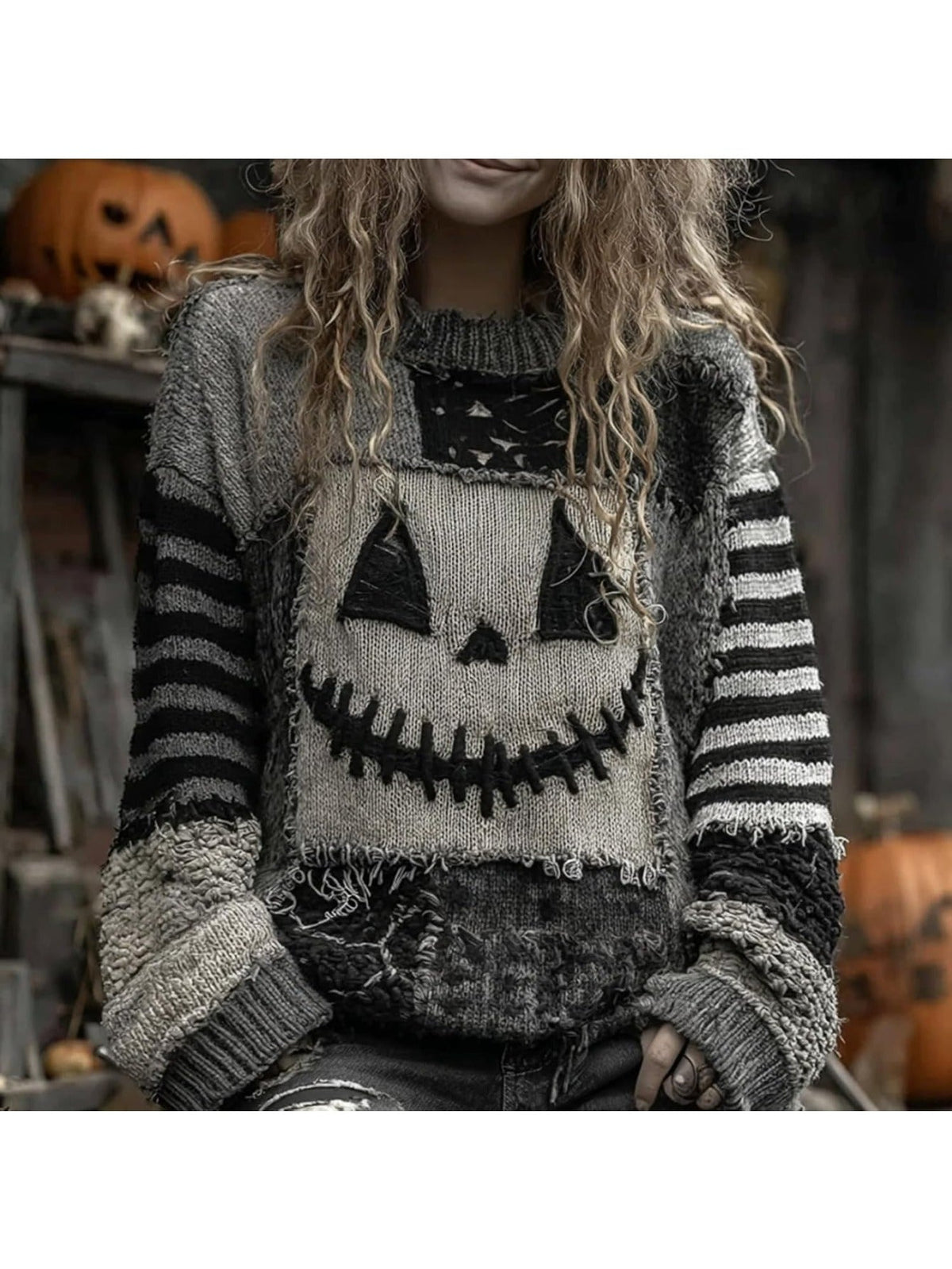 The sweatshirt and Tenggongchi's elegant autumn and winter European and American style pullovers are designed with contrasting stitching and contrasting stitching. They are cool and fashionable. The fabric is Beige-friendly a SS69