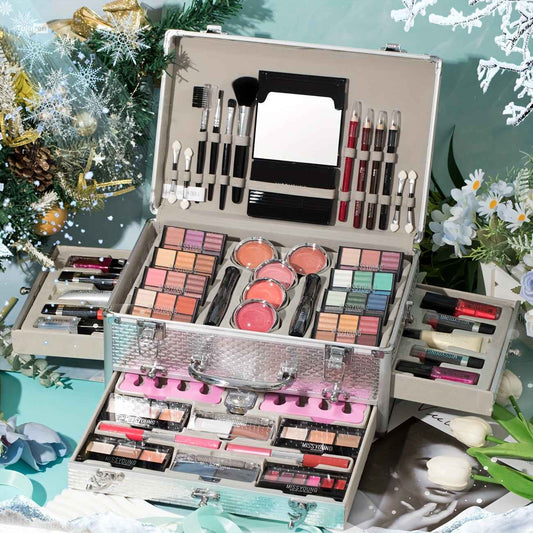 New Year Gift Cosmetic Set, Full for makeup Kit with Eyeshadow, Blush, Lipstick, Contour, Concealer, Eyeliner, Suitable for Makeup Artists and Beginners, Perfect Surprise for Friends and Family