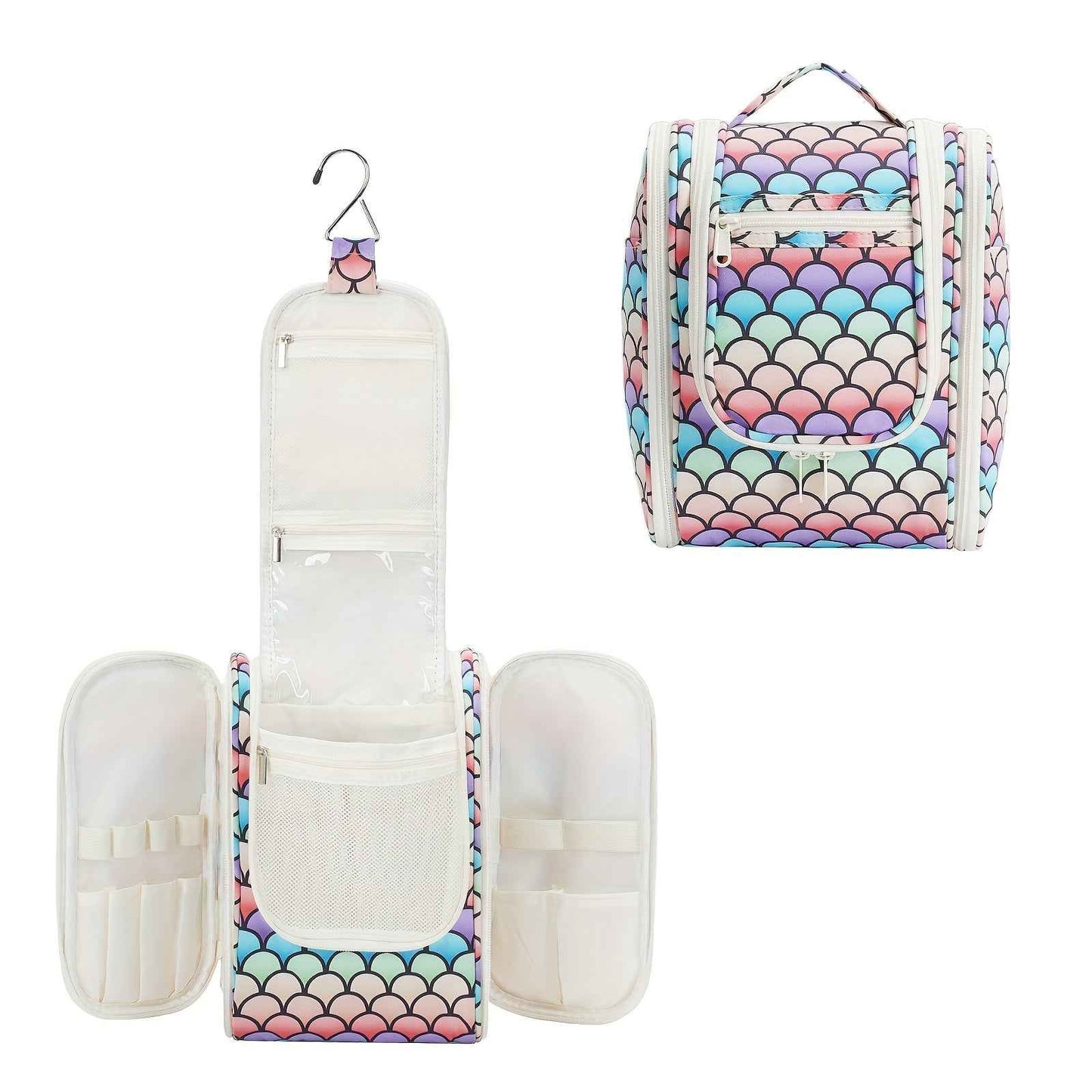 Travel Bag for Toiletries Cosmetic Bags for Women Hanging Toiletry Bag Multi-compartment Makeup Bag Organizer Bag for Essentials Accessories Makeup Bag for Cruise Essential Items Christmas Gift