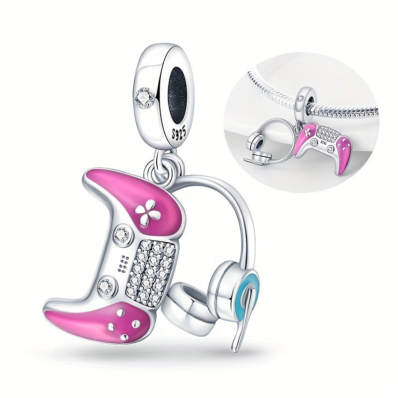 1pc Original 925 Sterling Silvery High Quality Charms Beads for Women Fits Original 3mm Bracelet Game Console Two-Piece Pendant Set Jewelry Gifts SS69 12.69 PAC313