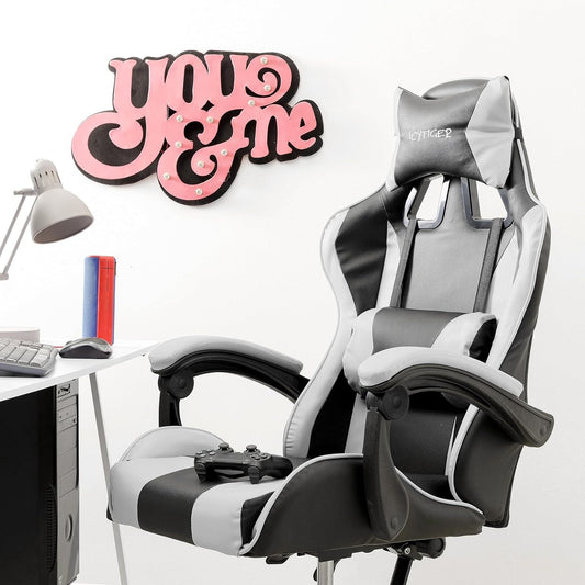 Baroni Home Gaming Chair, Ergonomic Office Chair with Adjustable Backrest, Headrest And Lumbar Support SS69