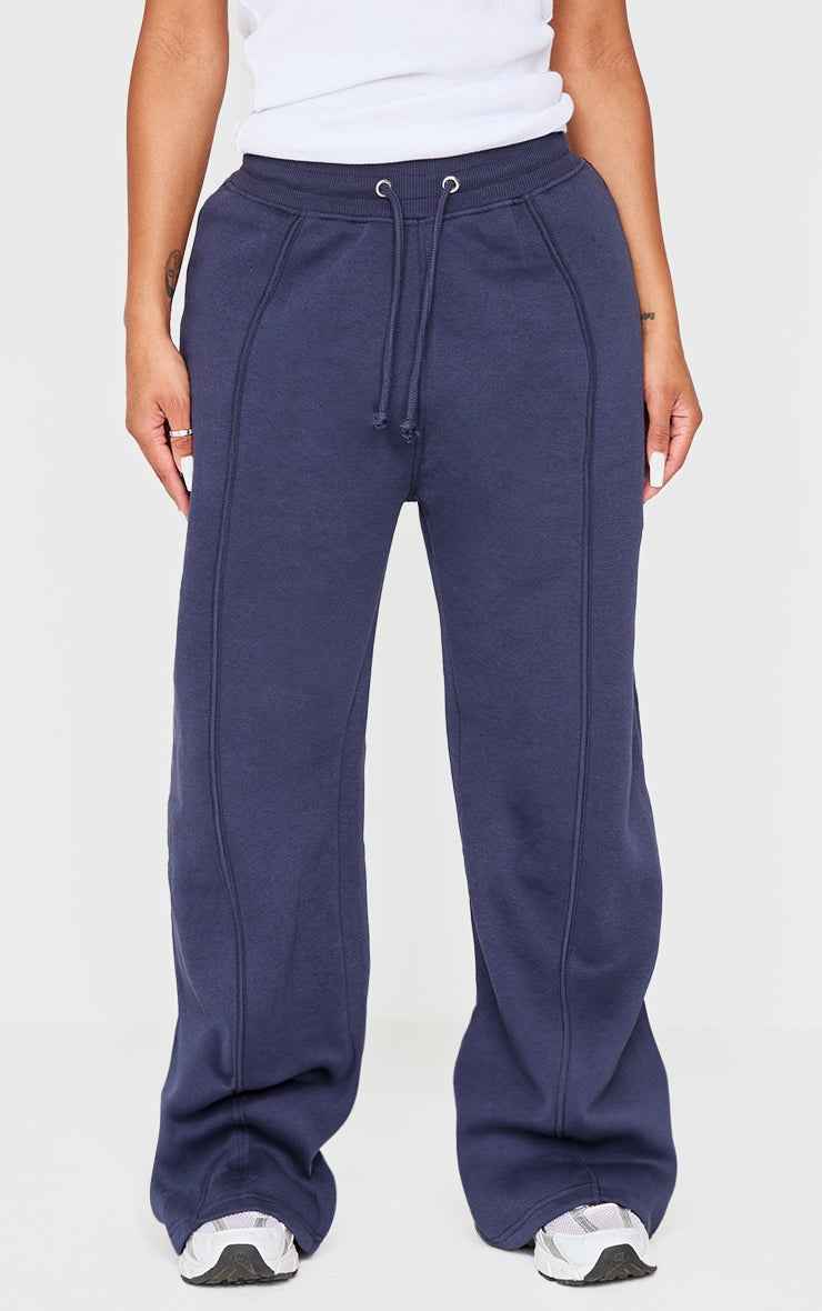 Shape Grey Marl Binded High Waist Wide Leg Joggers