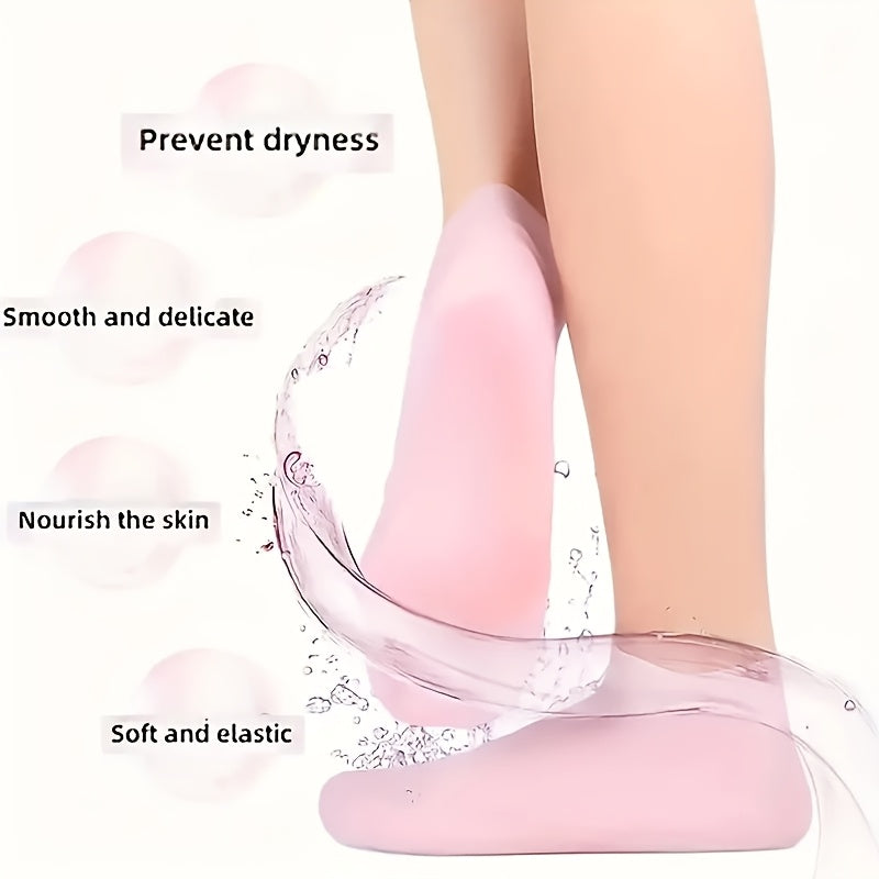 [A Pair Silicone Socks] Silicone Moisturizing Socks | A Pair for Dry, Cracked Heels And Rough Skin, Suitable for Both Men And Women | Great Gift for Mother's Day, Christmas, Or Ramadan SS69 8.69 Pink