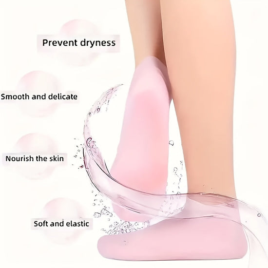 [A Pair Silicone Socks] Silicone Moisturizing Socks | A Pair for Dry, Cracked Heels And Rough Skin, Suitable for Both Men And Women | Great Gift for Mother's Day, Christmas, Or Ramadan SS69 8.69 Pink