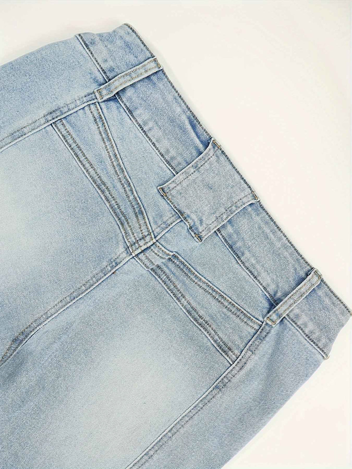 Women's Vintage Y2K Low-Rise Slim-Fit Flared Bell-Bottom Jeans Pants - Full-Length -Sweeping Trousers with Internal Zipper Closure, Machine Washable Retro for Casual Streetwear (Spring Summer Fall)