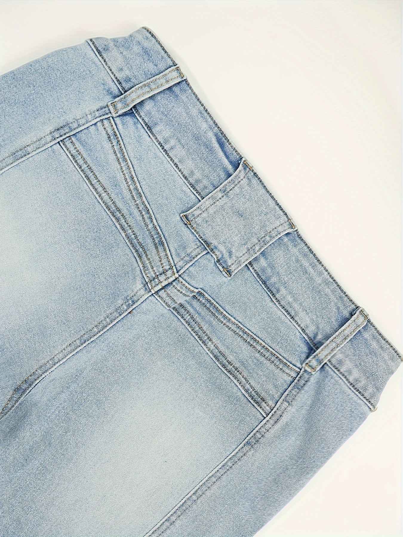 Women's Vintage Y2K Low-Rise Slim-Fit Flared Bell-Bottom Jeans Pants - Full-Length -Sweeping Trousers with Internal Zipper Closure, Machine Washable Retro for Casual Streetwear (Spring Summer Fall)