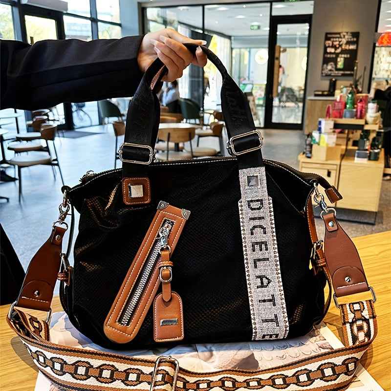 Ladies' Tote Bag, a Spacious Handbag for Travel, Can Be Carried on The Shoulder Or Crossbody.