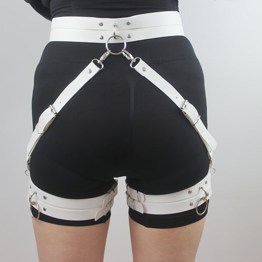 Sexy Pink Lace-Up Corset Belt for Women - Adjustable Straps & Metallic Buckles, Non-Transparent Solid Color Adult Novelty Accessory for BDSM, Roleplay & Themed Events, Themed Event Wear, Elegant Design, Durable Construction SS69